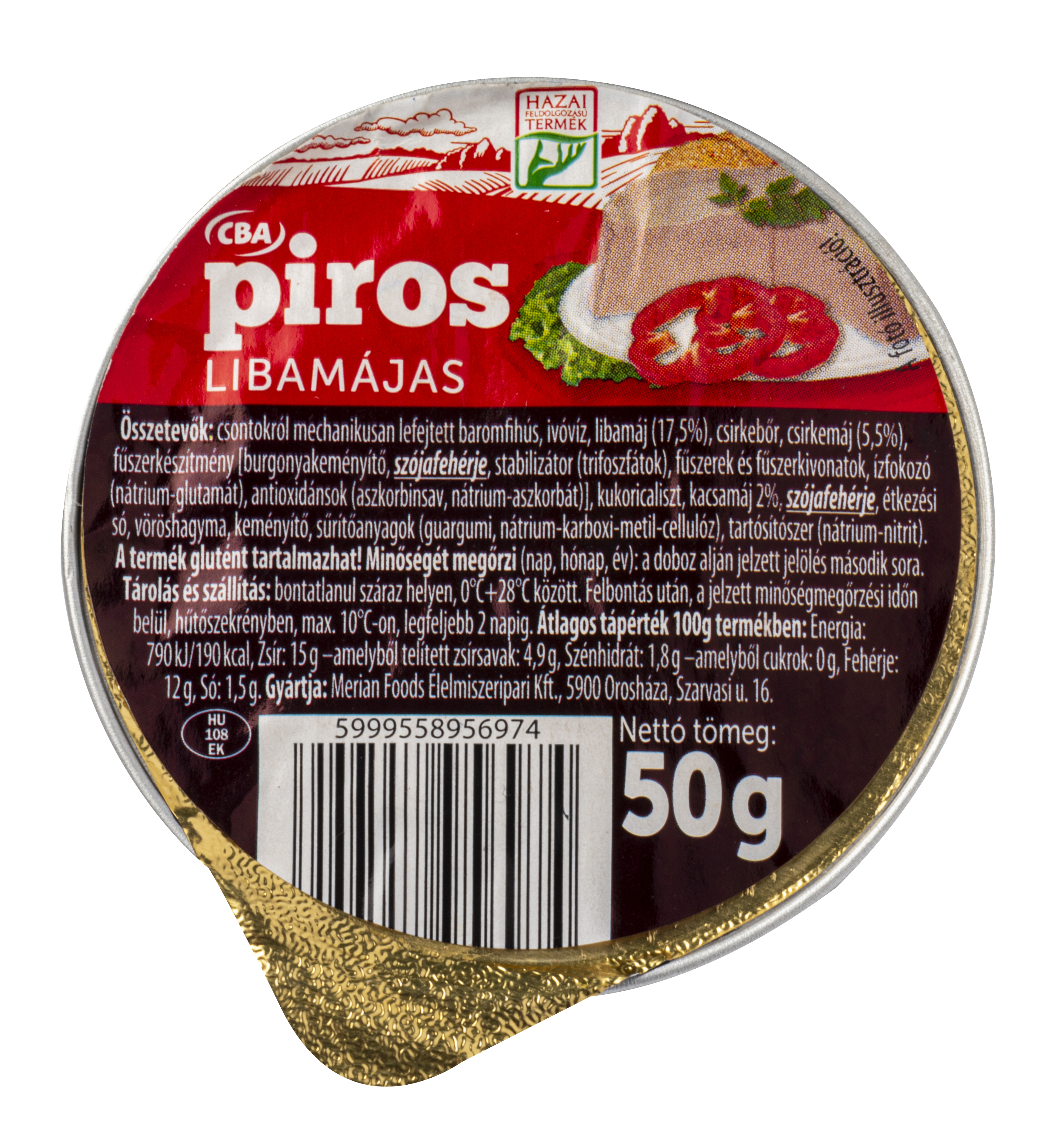 CBA Piros Libamájas 50g